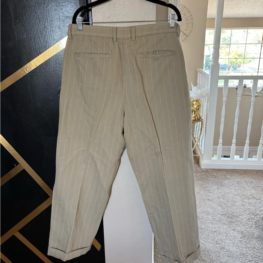 Banana Republic Men's Tan Pinstripe Pants 35/34